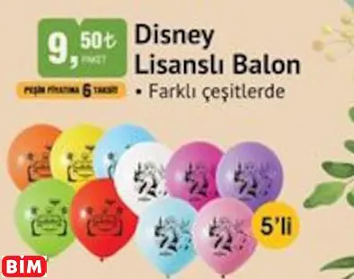DİSNEY LİSANSLI BALON DİSNEY LİSANSLI BALON